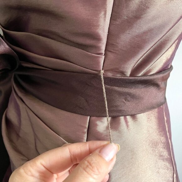 Vintage Y2K Bronzey Brown / Purple Iridescent Strapless Prom Dress - Picture 4 of 11